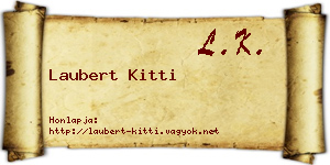Laubert Kitti névjegykártya